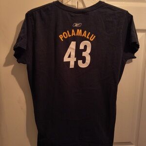 Troy Polamalu Pittsburgh Steelers Black #43 T-Shirt Jersey.